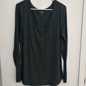 Ana Dark Green Long Sleeve Thermal